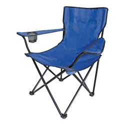 Seasonal Trends GB-7230 Camping Chair with Bag, 17-1/4 in L Seat, 19-1/4 in W Seat, Blue 