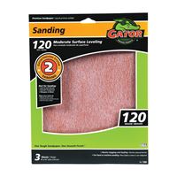 Gator 7263 Sanding Sheet, 11 in L, 9 in W, 120 Grit, Fine, Aluminum Oxide Abrasive 