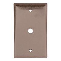 Eaton Wiring Devices 2128 2128B-BOX Wallplate, 4-1/2 in L, 2-3/4 in W, 1 -Gang, Thermoset, Brown, High-Gloss, Pack of 25 