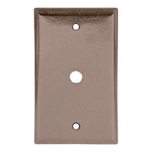 Eaton Wiring Devices 2128 2128B-BOX Wallplate, 4-1/2 in L, 2-3/4 in W, 1 -Gang, Thermoset, Brown, High-Gloss, Pack of 25