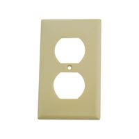 Eaton Wiring Devices 2132V-BOX Receptacle Wallplate, 4-1/2 in L, 2-3/4 in W, 1 -Gang, Thermoset, Ivory, High-Gloss, Pack of 25 