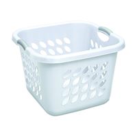 Sterilite 12178006 Laundry Basket, 1.5 bu Capacity, Plastic, White, 1-Compartment, Pack of 6 