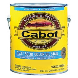 Cabot O.V.T. 140.0006507.007 Oil Stain, Flat, Deep Base, Liquid, 1 gal, Pack of 4 