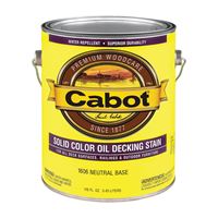 Cabot 140.0001606.007 Solid Stain, Opaque, Neutral Base, Liquid, 1 gal, Pack of 4 