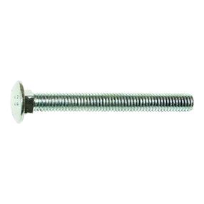 Midwest Fastener 01095 Carriage Bolt, 3/8-16 in Thread, NC Thread, 1-1/2 in OAL, Zinc, 2 Grade