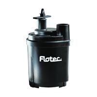 Flotec Flotec Tempest FP0S1300X Submersible Utility Pump, 115 V, 0.166 hp, 1 in Outlet, 1470 gph, Thermoplastic 