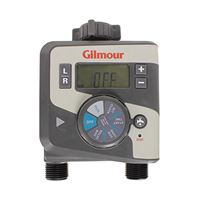 Gilmour 804014-1001 Electronic Watering Timer, 1 to 360 min Time Setting, LCD Display, Gray 