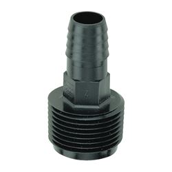 Toro 53389 Adapter, 3/8 x 3/4 in Connection, Barb x Male, Plastic, Black, Pack of 50 