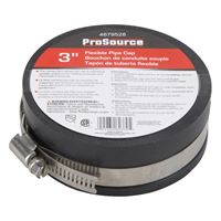 ProSource TC-3 Test Cap, 3 in Connection, Capping Pipe Ends, PVC, Black, 3 in Pipe 