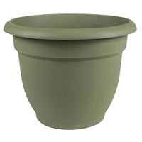 Bloem 20-56408 Planter, 8 in Dia, 7 in H, 8-3/4 in W, Round, Plastic, Living Green, Pack of 10 