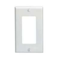 Leviton 80401-M24-WMP Wallplate Pack, 4-1/2 in L, 2-3/4 in W, 1-Gang, Plastic, White 