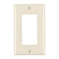 Leviton 80401-M26-TMP Wallplate Pack, 4-1/2 in L, 2-3/4 in W, 1-Gang, Plastic, Light Almond 