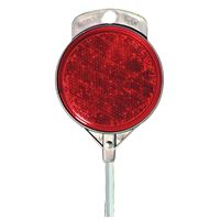 Hy-Ko DM100R48 Driveway Marker, Aluminum Post, Red Reflector, Pack of 24 