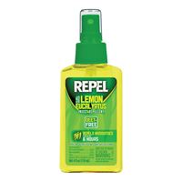 Repel HG-94109 Insect Repellent, 4 fl-oz, Bottle, Liquid, Yellow, Lemon Eucalyptus, Pack of 6 
