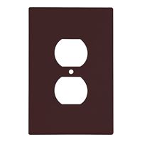 Eaton Wiring Devices 2142B-BOX Receptacle Wallplate, 5-1/4 in L, 3-1/2 in W, 1 -Gang, Thermoset, Brown, High-Gloss, Pack of 10 