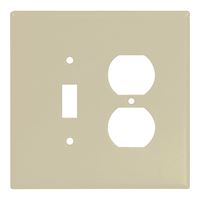 Eaton Wiring Devices 2148V-BOX Combination Wallplate, 5-1/4 in L, 5-5/16 in W, 2 -Gang, Thermoset, Ivory, Pack of 10 