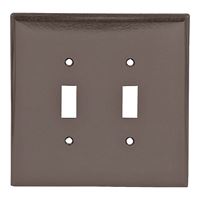 Eaton Wiring Devices 2149B-BOX Wallplate, 5-1/4 in L, 5.31 in W, 2 -Gang, Thermoset, Brown, Pack of 10 