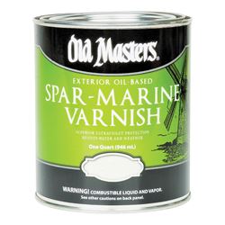 Old Masters 92404 Spar Marine Varnish, Gloss, Liquid, 1 qt, Pail 
