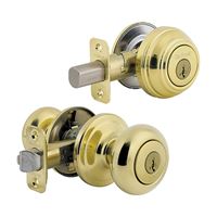 Kwikset Signature Series 991J 3 SMTCP Combination Lockset, Knob Handle, Juno Design, Polished Brass, 2 Grade 