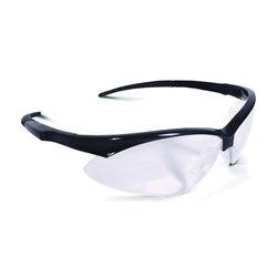 Radians AP1-10-GF12 Safety Glasses, Hard-Coated Lens, Black Frame, Pack of 12 