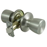 ProSource TS630BRA4V Passage Knob, Metal, Stainless Steel, 2-3/8 to 2-3/4 in Backset, 1-3/8 to 1-3/4 in Thick Door 
