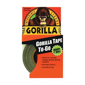 Gorilla 6100109 Duct Tape, 30 ft L, 1 in W, Black