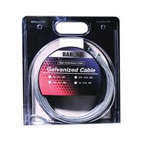 BARON 0 9005/50090 Aircraft Cable, 1/4 in Dia, 50 ft L, 1220 lb Working Load, Galvanized Steel 