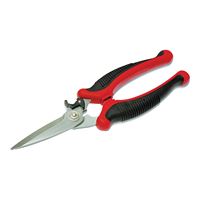 Crescent Wiss WEZSNIP Utility Snip, 8-1/2 in OAL, Straight Cut, Stainless Steel Blade, Cushion-Grip Handle 