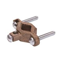 nVent ERICO CWP1J Pipe Clamp, Clamping Range: 1/2 to 1 in, #10 to 2 AWG Wire, Silicone Bronze 