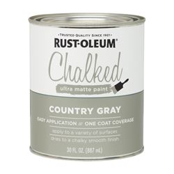 Rust-Oleum 285141 Chalk Paint, Ultra Matte, Country Gray, 30 oz, Pack of 2 