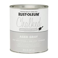 Rust-Oleum 285143 Chalk Paint, Ultra Matte, Aged Gray, 30 oz, Pack of 2 