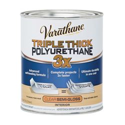 Varathane 284472 Polyurethane, Semi-Gloss, Liquid, Clear, 1 qt, Can, Pack of 2 