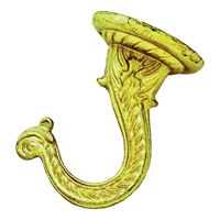 Landscapers Select GB0083L Ceiling Hook, 2-3/16 in H, Zinc, Brass, Ceiling Mount Mounting 