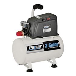 Pulsar PCE6021K/6020K Portable Air Compressor, Tool Only, 2 gal Tank, 1/3 hp, 120 V, 100 psi Pressure, 1.5 cfm Air 