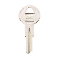 Hy-Ko 11010B4 Key Blank, Brass, Nickel, For: Briggs and Stratton Cabinet, House Locks and Padlocks, Pack of 10 