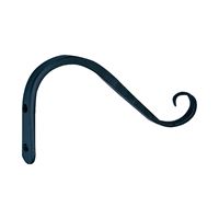 Landscapers Select GB-3021 Hanging Plant Hook, 5-3/4 in L, 3.5 in H, Steel, Matte Black, Wall Mount Mounting 