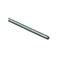 Stanley Hardware 179499 Threaded Rod, 1/4-20 Thread, 36 in L, A Grade, Steel, Zinc, UNC Thread 