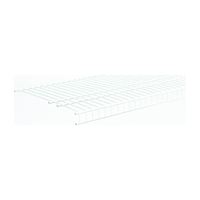 ClosetMaid SuperSlide 4736 Wire Shelf, 80 lb, 1-Level, 16 in L, 96 in W, Steel, White, Pack of 6 