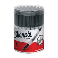 Sharpie 35010 Permanent Marker, Fine Lead/Tip, Black Lead/Tip, Pack of 36 