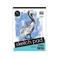 Top Flight 4807103 Sketch Pad, Drawing Sheet, 8-3/4 in L x 12 in W Sheet, 50-Sheet, Pack of 6 