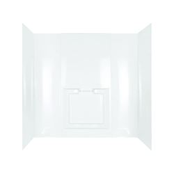 Delta 40184 Bathtub Wall Set, 60 in L, 30 in W, Polystyrene, Adhesive Installation, High-Gloss White 