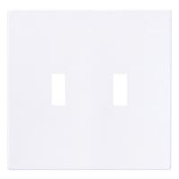Eaton Wiring Devices PJS2W Wallplate, 4-7/8 in L, 4.94 in W, 2 -Gang, Polycarbonate, White, High-Gloss 