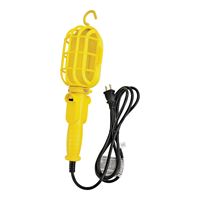 PowerZone ORTL098506 Work Light with Non-Metallic Guard, Incandescent Lamp, 6 ft L Cord, Yellow, Pack of 4 