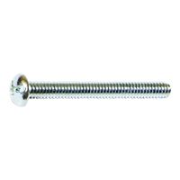 Midwest Fastener 07689 Machine Screw, 1/4-20 in Thread, Coarse Thread, Round Head, Combo Drive, Steel, Zinc, 100 PK 