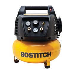 Bostitch BTFP02012 Air Compressor, Tool Only, 6 gal Tank, 120 V, 150 psi Pressure, 2.6 scfm Air 