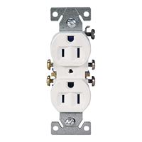 Eaton Wiring Devices 270W Duplex Receptacle, 2 -Pole, 15 A, 125 V, Push-in, Side Wiring, NEMA: 5-15R, White 