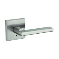 Kwikset Signature Series 155HFL SQT 15 Privacy Lever, Pushbutton Lock, Satin Nickel, Zinc, Residential, Reversible Hand 
