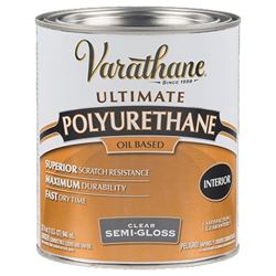 Varathane 6041H Polyurethane, Semi-Gloss, Liquid, Clear, 1 qt 