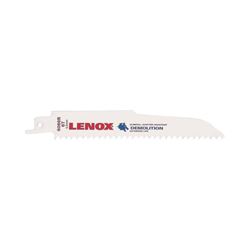 Lenox 205126066R Reciprocating Saw Blade, 7/8 in W, 6 in L, 6 TPI, Bi-Metal Cutting Edge 