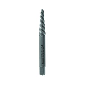 Irwin POWER-GRIP 53401 Screw Extractor, EX-1 Extractor, 3/32 to 5/32 in, 2.5 to 4 mm, #3 to #6 Bolt/Screw, Spiral Flute